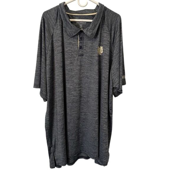 Notre Dame Fighting Irish Polo Performance Shirt Mens 5XL Gray Colosseum golf - Picture 1 of 12